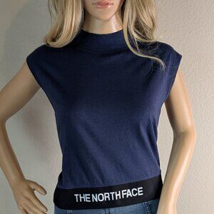 The North Face Tank Top Women's XXL Blue Black Coordinates Crop Sleeveless Logo